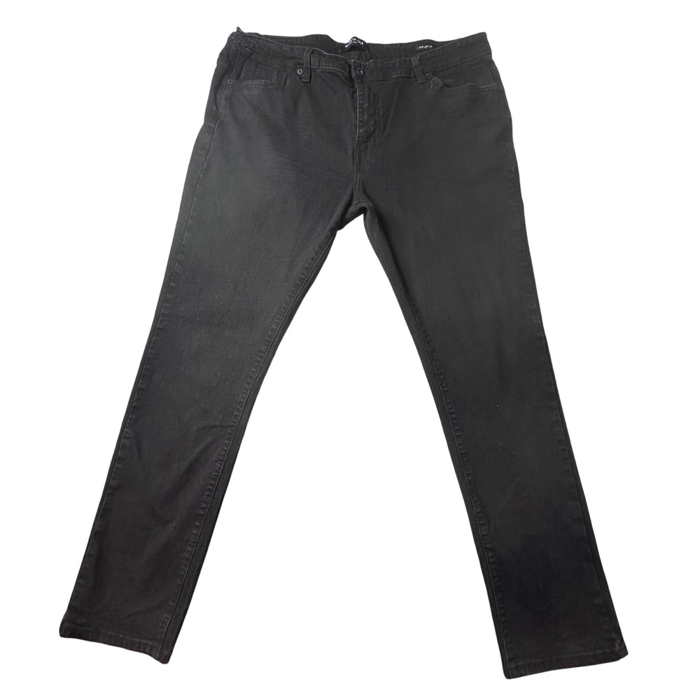 Kenneth Cole Jeans Mens 42x32 Black Regular Fit Stretch Denim Pants 5-Pocket